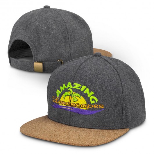 Promotional Cork Heather Flat Peak Caps